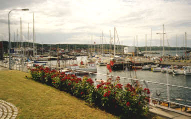 Blick �ber den Hafen von Tejn